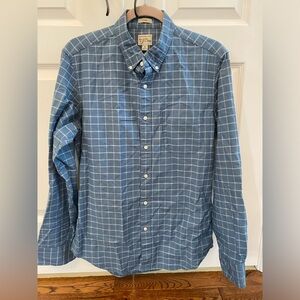 J Crew Slim Fit Blue Check Button Down